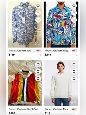 Robert Graham 4 Shirt Bundle - Large